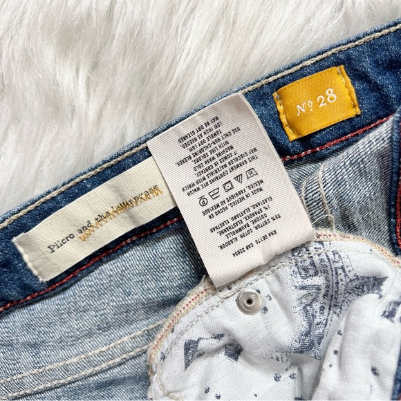 Anthropologie Distressed Medium Wash Jean Shorts - Picture 5 of 7